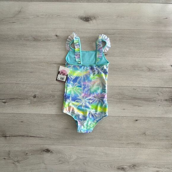 Maui and Sons GIRLS VACAY ONE PIECE SWIMSUIT Blue M NWT - Picture 5 of 5